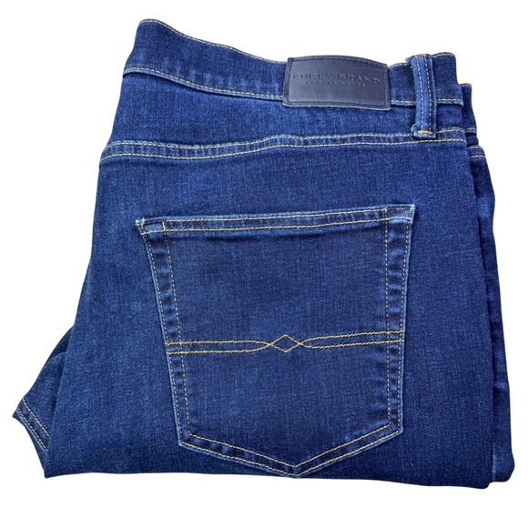 Lucky Brand 223 Straight Leg Jeans Dark Wash Mens 38 - Picture 13 of 15
